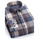 Men's Shacket Plaid / Striped / Chevron / Round Vacation New Year Light Blue Navy blue+white Yellow Red Long Sleeve Classic Collar Fall / Winter Clothing Apparel Print