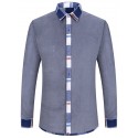 Men's Shacket Plaid / Striped / Chevron / Round Vacation New Year Light Blue Navy blue+white Yellow Red Long Sleeve Classic Collar Fall / Winter Clothing Apparel Print