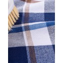 Men's Shacket Plaid / Striped / Chevron / Round Vacation New Year Light Blue Navy blue+white Yellow Red Long Sleeve Classic Collar Fall / Winter Clothing Apparel Print