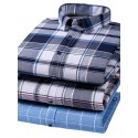 Men's Shacket Plaid / Striped / Chevron / Round Vacation New Year Light Blue Navy blue+white Yellow Red Long Sleeve Classic Collar Fall / Winter Clothing Apparel Print