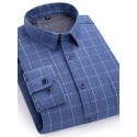 Men's Shacket Plaid / Striped / Chevron / Round Vacation New Year Light Blue Navy blue+white Yellow Red Long Sleeve Classic Collar Fall / Winter Clothing Apparel Print