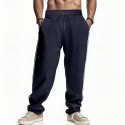 Men's Athletic Pants Sweatpants Corduroy Pants Trousers Pocket Drawstring Elastic Waist Color Block Comfort Sports Outdoor Daily Fashion Casual Black Army Green Micro-elastic
