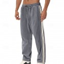Men's Athletic Pants Sweatpants Corduroy Pants Trousers Pocket Drawstring Elastic Waist Color Block Comfort Sports Outdoor Daily Fashion Casual Black Army Green Micro-elastic