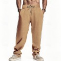 Men's Athletic Pants Sweatpants Corduroy Pants Trousers Pocket Drawstring Elastic Waist Color Block Comfort Sports Outdoor Daily Fashion Casual Black Army Green Micro-elastic