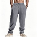 Men's Athletic Pants Sweatpants Corduroy Pants Trousers Pocket Drawstring Elastic Waist Color Block Comfort Sports Outdoor Daily Fashion Casual Black Army Green Micro-elastic