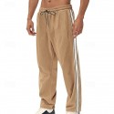 Men's Athletic Pants Sweatpants Corduroy Pants Trousers Pocket Drawstring Elastic Waist Color Block Comfort Sports Outdoor Daily Fashion Casual Black Army Green Micro-elastic