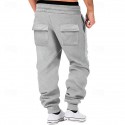 Men's Athletic Pants Sweatpants Joggers Trousers Cargo Sweatpants Pocket Drawstring Elastic Waist Plain Comfort Sports Outdoor Daily Fashion Casual Black Army Green Micro-elastic