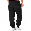 Men's Athletic Pants Sweatpants Joggers Trousers Cargo Sweatpants Pocket Drawstring Elastic Waist Plain Comfort Sports Outdoor Daily Fashion Casual Black Army Green Micro-elastic