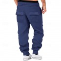 Men's Athletic Pants Sweatpants Joggers Trousers Cargo Sweatpants Pocket Drawstring Elastic Waist Plain Comfort Sports Outdoor Daily Fashion Casual Black Army Green Micro-elastic