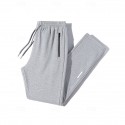 Men's Athletic Pants Jogging Pants Training Pants Pocket Elastic Waist Plain Comfort Sports Outdoor Sports Black Light Grey Micro-elastic