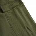Men's Cargo Pants Trousers Summer Pants Beach Pants Gauze Pants Drawstring Elastic Waist Multi Pocket Plain Comfort Breathable Outdoor Daily Holiday Fashion Classic Style Black White