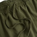Men's Cargo Pants Trousers Summer Pants Beach Pants Gauze Pants Drawstring Elastic Waist Multi Pocket Plain Comfort Breathable Outdoor Daily Holiday Fashion Classic Style Black White