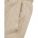 Men's Shorts Linen Shorts Summer Shorts Beach Shorts Drawstring Elastic Waist Multi Pocket Plain Knee Length Outdoor Beach Hawaiian Casual ArmyGreen Black Inelastic
