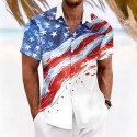 Men's Flag American Flag National Flag Swimming Trunks Board Shorts Shorts Mid Waist Fashion Streetwear Hawaiian Casual Daily Holiday Pocket Drawstring Elastic Waist Designer Clothing Apparel