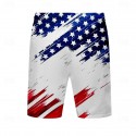 Men's Flag American Flag National Flag Swimming Trunks Board Shorts Shorts Mid Waist Fashion Streetwear Hawaiian Casual Daily Holiday Pocket Drawstring Elastic Waist Designer Clothing Apparel