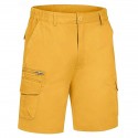 Men's Cargo Shorts Shorts Summer Shorts Elastic Waist Multi Pocket Flap Pocket Plain Comfort Wearable Knee Length Outdoor Sport Daily Fashion Casual Black Yellow
