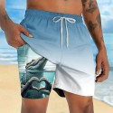 Men's Animal Crocodile Funny Lined Shorts 2 in 1 Board Shorts Swim Shorts Mid Waist Hawaiian Vacation Beach Wear Side Pockets With Compression Liner Elastic Drawstring Waist Designer Clothing Apparel