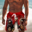 Men's Animal Chick Swimming Trunks Board Shorts Shorts Mid Waist Fashion Streetwear Designer Casual Daily Holiday Pocket Drawstring Elastic Waist Designer Clothing Apparel