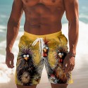 Men's Animal Chick Swimming Trunks Board Shorts Shorts Mid Waist Fashion Streetwear Designer Casual Daily Holiday Pocket Drawstring Elastic Waist Designer Clothing Apparel