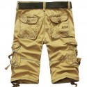 Men's Capri Cargo Shorts Cargo Shorts Shorts Capri Pants Hiking Shorts Leg Drawstring 6 Pocket Plain Comfort Outdoor Daily Going out Fashion Streetwear Black Army Green