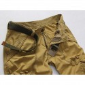 Men's Capri Cargo Shorts Cargo Shorts Shorts Capri Pants Hiking Shorts Leg Drawstring 6 Pocket Plain Comfort Outdoor Daily Going out Fashion Streetwear Black Army Green
