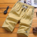 Men's Board Shorts Swim Trunks Beach Shorts Casual Shorts Drawstring Elastic Waist Solid Colored Outdoor Sports Knee Length Daily Leisure Sports Casual / Sporty Athleisure Black White