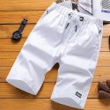 Men's Board Shorts Swim Trunks Beach Shorts Casual Shorts Drawstring Elastic Waist Solid Colored Outdoor Sports Knee Length Daily Leisure Sports Casual / Sporty Athleisure Black White