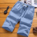 Men's Board Shorts Swim Trunks Beach Shorts Casual Shorts Drawstring Elastic Waist Solid Colored Outdoor Sports Knee Length Daily Leisure Sports Casual / Sporty Athleisure Black White