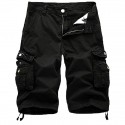 Men's Cargo Shorts Bermuda shorts Work Shorts Hiking Shorts Leg Drawstring Multi Pocket 6 Pocket Plain Knee Length Sports Outdoor Going out Streetwear Classic Black Red
