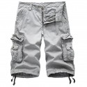 Men's Cargo Shorts Bermuda shorts Work Shorts Hiking Shorts Leg Drawstring Multi Pocket 6 Pocket Plain Knee Length Sports Outdoor Going out Streetwear Classic Black Red