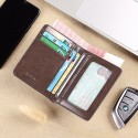 Men's Wallet Credit Card Holder Wallet Leather Outdoor Shopping Daily Large Capacity Waterproof Lightweight Solid Color Black (oil wax first layer cowhide) anti-theft brush Black (vegetable tanned