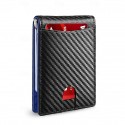 Men's RFID-Blocking Wallet Premium Cowhide Leather with Slim Design, Multiple Card Slots, and Cash Compartment for Travel and Everyday Use Color Black orange