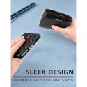 Men's RFID-Blocking Wallet Premium Cowhide Leather with Slim Design, Multiple Card Slots, and Cash Compartment for Travel and Everyday Use Color Black orange