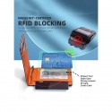 Men's RFID-Blocking Wallet Premium Cowhide Leather with Slim Design, Multiple Card Slots, and Cash Compartment for Travel and Everyday Use Color Black orange