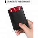 Men's RFID-Blocking Wallet Premium Cowhide Leather with Slim Design, Multiple Card Slots, and Cash Compartment for Travel and Everyday Use Color Black orange