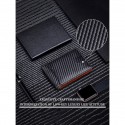 Men's RFID-Blocking Wallet Premium Cowhide Leather with Slim Design, Multiple Card Slots, and Cash Compartment for Travel and Everyday Use Color Black orange