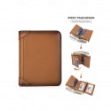 Men's Wallet Credit Card Holder Wallet Leather Cowhide Office Casual Daily Multiple pockets Large Capacity RFID Blocking Solid Color Color rubbing Light Brown Black Brown