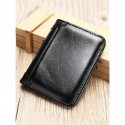 Men's Wallet Credit Card Holder Wallet Leather Cowhide Office Casual Daily Multiple pockets Large Capacity RFID Blocking Solid Color Color rubbing Light Brown Black Brown