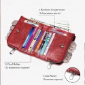 Men's Wallet Credit Card Holder Wallet Leather Cowhide Office Shopping Daily Rivet Zipper Large Capacity RFID Blocking Solid Color Black Red Brown