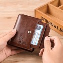 Men's Vintage Faux Leather Wallet - Bifold with Zipper, Multi-Card Slots, RFID Blocking, and Secure Snap Closure