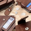 Men's Vintage Faux Leather Wallet - Bifold with Zipper, Multi-Card Slots, RFID Blocking, and Secure Snap Closure