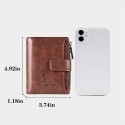 Men's Vintage Faux Leather Wallet - Bifold with Zipper, Multi-Card Slots, RFID Blocking, and Secure Snap Closure