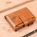 Men's Vintage Faux Leather Wallet - Bifold with Zipper, Multi-Card Slots, RFID Blocking, and Secure Snap Closure