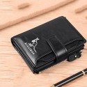 Men's Vintage Faux Leather Wallet - Bifold with Zipper, Multi-Card Slots, RFID Blocking, and Secure Snap Closure