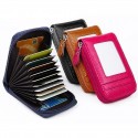 Men's Women's Wallet Credit Card Holder Wallet PU Leather Outdoor Shopping Daily Zipper Large Capacity Lightweight Durable Solid Color Black Red Navy Blue