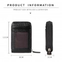 Men's Women's Wallet Credit Card Holder Wallet PU Leather Outdoor Shopping Daily Zipper Large Capacity Lightweight Durable Solid Color Black Red Navy Blue