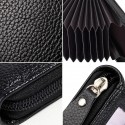 Men's Women's Wallet Credit Card Holder Wallet PU Leather Outdoor Shopping Daily Zipper Large Capacity Lightweight Durable Solid Color Black Red Navy Blue