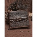Men's Genuine Leather Wallet with Crocodile Head Design Stylish and Durable, RFID Protection, Multiple Card Slots, Ideal for Casual and Formal Occasions
