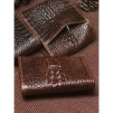 Men's Genuine Leather Wallet with Crocodile Head Design Stylish and Durable, RFID Protection, Multiple Card Slots, Ideal for Casual and Formal Occasions