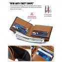 Men's RFID Blocking Genuine Leather Wallet Slim Bifold Design with Gradient Finish,  Premium Cowhide, Available in Brown, Red, and Black